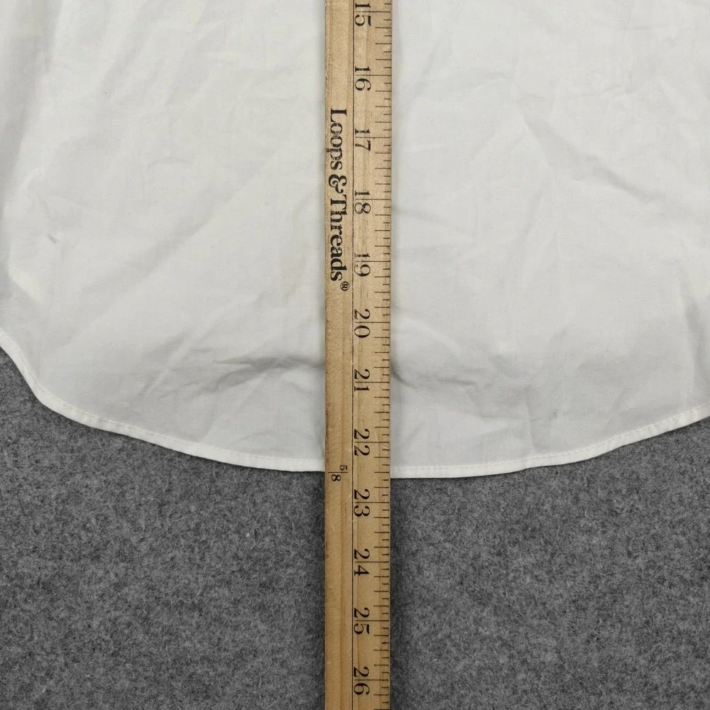 ZARA Shirt Kids 6 White 100% Cotton Long Sleeve Button Front Collared Dress Top